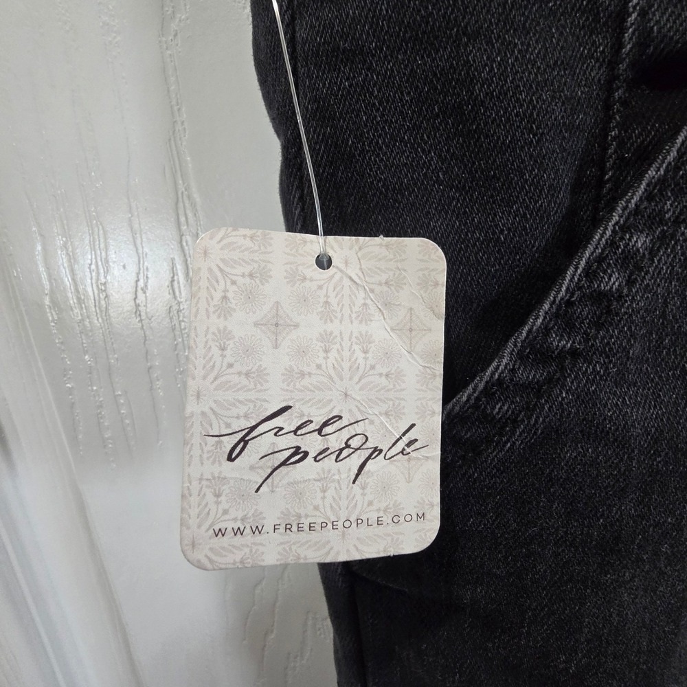 Free People SOLD OUT We The Free Jayde Flare Jumpsuit Black Mamba Denim S - Picture 6 of 13